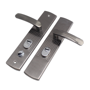 防盗门锁具铁面板 铝把手 入户大门锁面板 防盗门老式麻点拉手