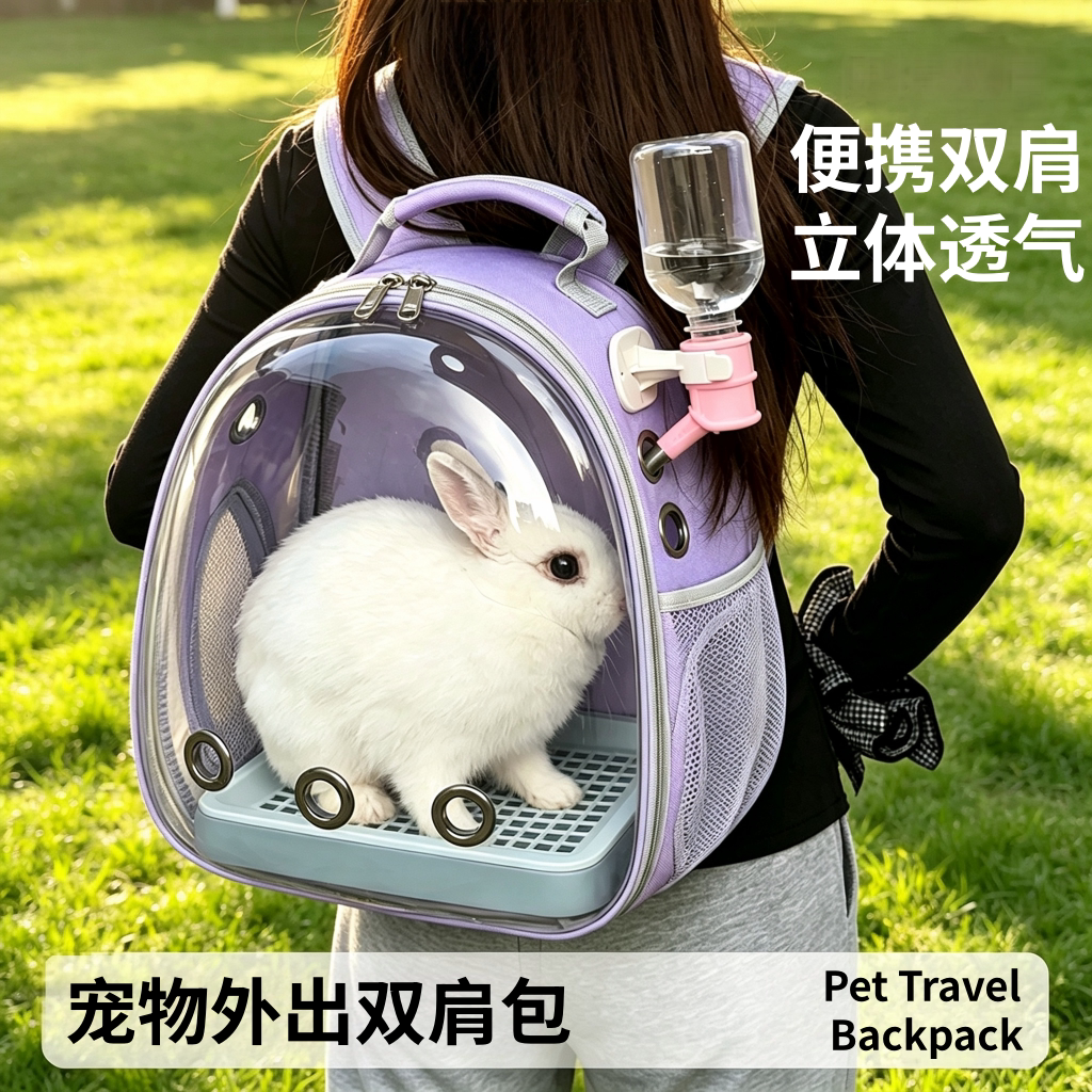 兔子外出包荷兰猪宠物双肩包透气