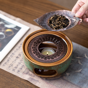 窑变温茶炉提香炉蜡烛煮茶底座保温暖茶器提香器烘茶炉香炉温茶器