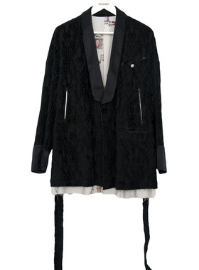 三折 FASICART 设计师品牌 HEOS 丝绒暗纹西装夹克 外套