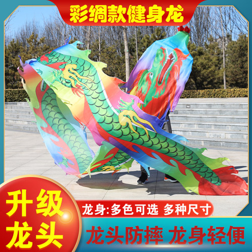 健身龙健身舞龙舞龙彩带钢架龙头