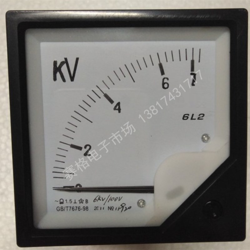 6L2 6KV/100V 3KV/100V高压指针交流AC二次电L压表10KV/100V 5KV