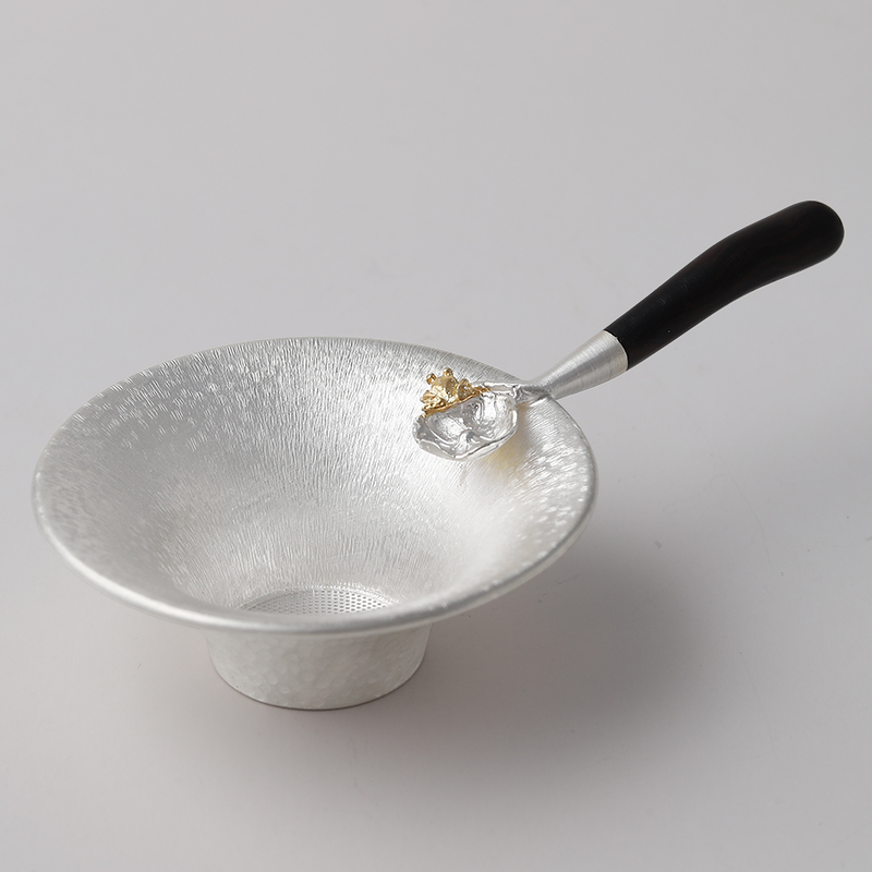 银茶漏纯银999纯手工纯银茶漏茶滤网滤茶器茶道配件银茶具过滤网