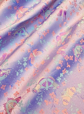 紫色蝴蝶流星蝶毛明山宋锦名家宋锦手作做包包发夹葫芦