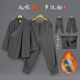 冬季 男女僧人衣服斜襟罗汉衫 僧服厚款 毛呢罗汉褂加绒加厚短褂套装