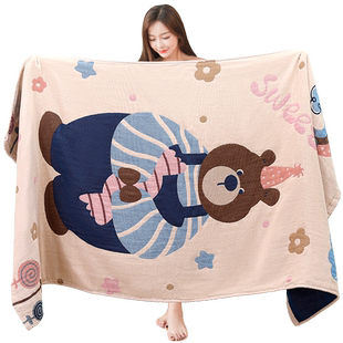 纯棉纱布浴巾加大家用吸水全棉成人儿童洗澡裹巾游泳春夏2025新款