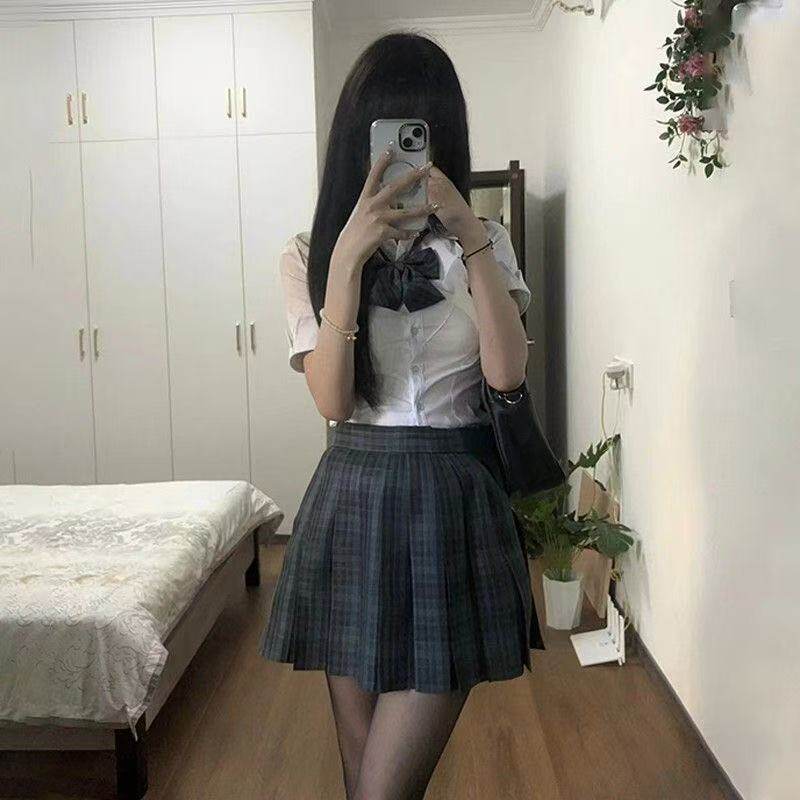 正版半身裙日系合集正统JK格裙女学生班服jks制服百褶裙学院风