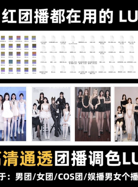 直播伴侣lut高清通透滤镜团播直播间男团女团调色美颜obs滤镜调色