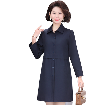 妈妈春装薄款风衣外套女洋气新款