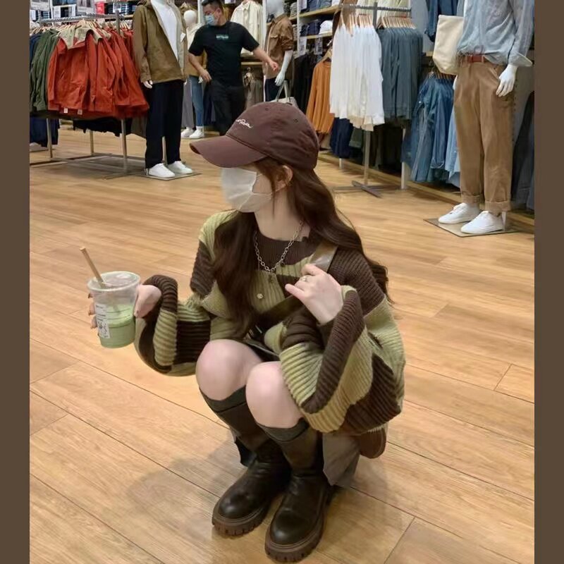 MATERNITY FASHION SUIT AUTUMN AND WINTER PLUS SIZE INTERNET CELEBRITY FASHION BELLY COVERING THIN LAZY STYLE SWEATER PLEATED SKIRT TWO-PIECE SET