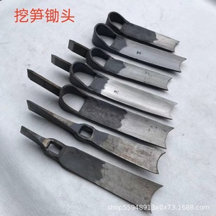 挖冬笋 手工锻打尖口加钢挖笋锄头 挖春笋竹鞭家用锄头弹簧钢朱