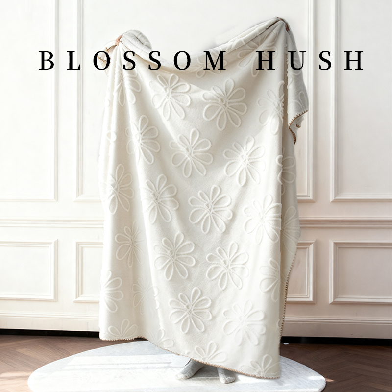 目野法式兔毛绒盖毯轻奢毛毯