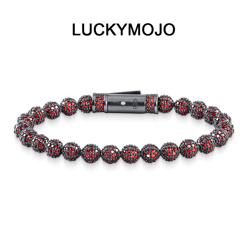 LUCKYMOJO男女手饰手链S925纯银小众简约镶嵌高级感礼物潮流时尚