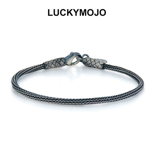 土耳其简约纯银手链编织细手绳