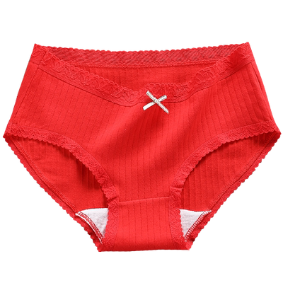 智敏媛大红色女士内裤本命年喜庆