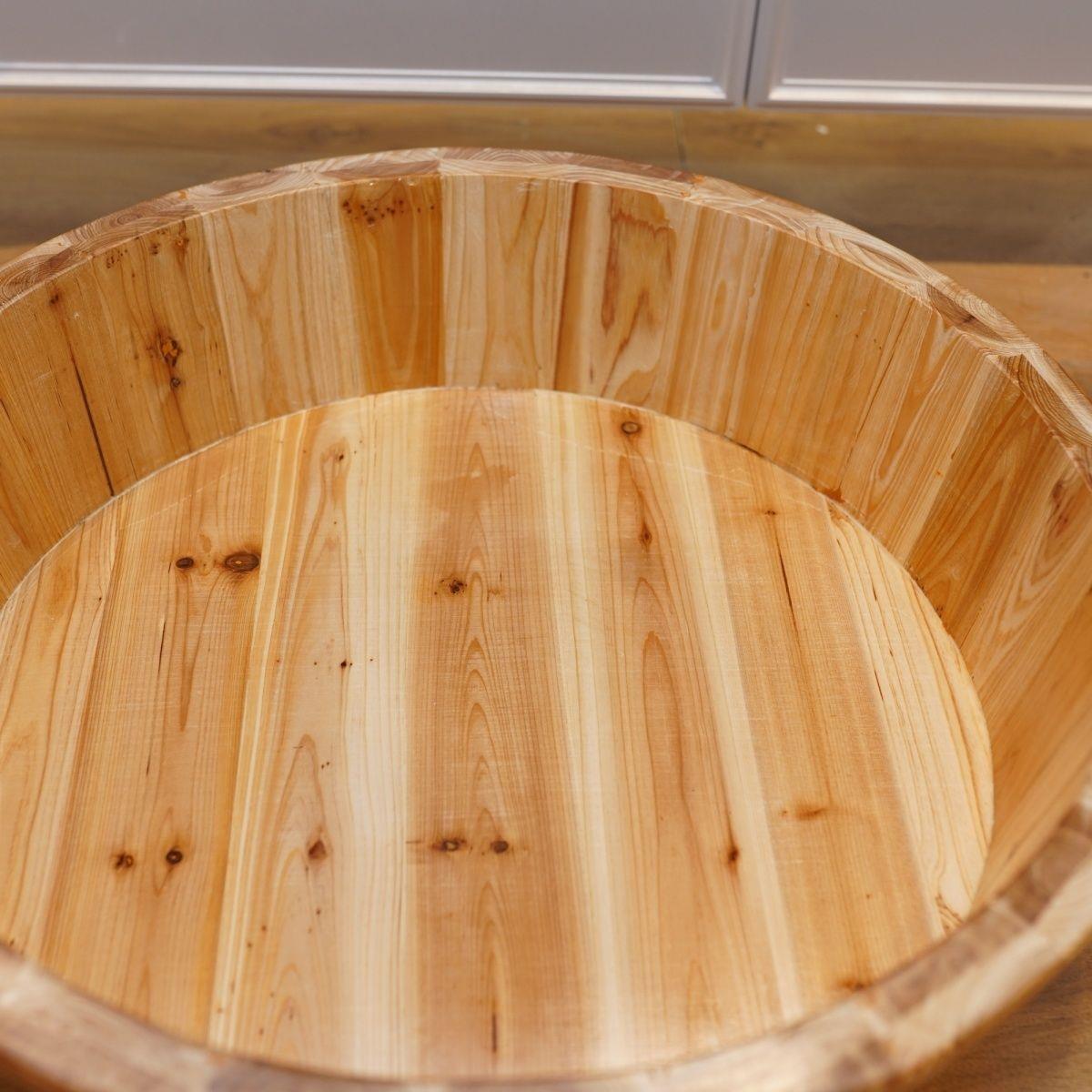 新款圆形香杉木盆家用老式手工实木盆泡脚木桶家用盆小孩老人洗澡