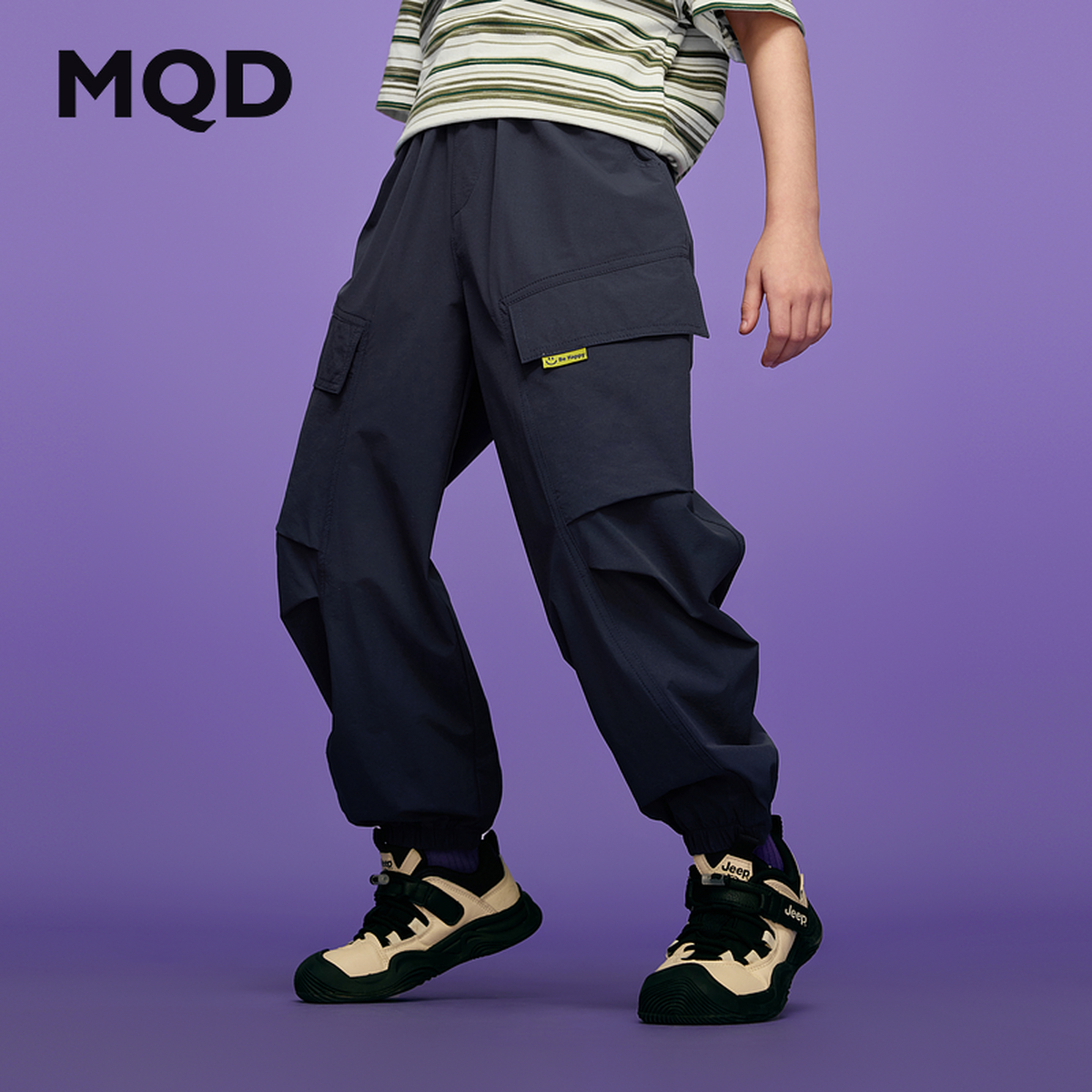 男童夏季新品学院风女童中大童运动户外工装大口袋休闲裤