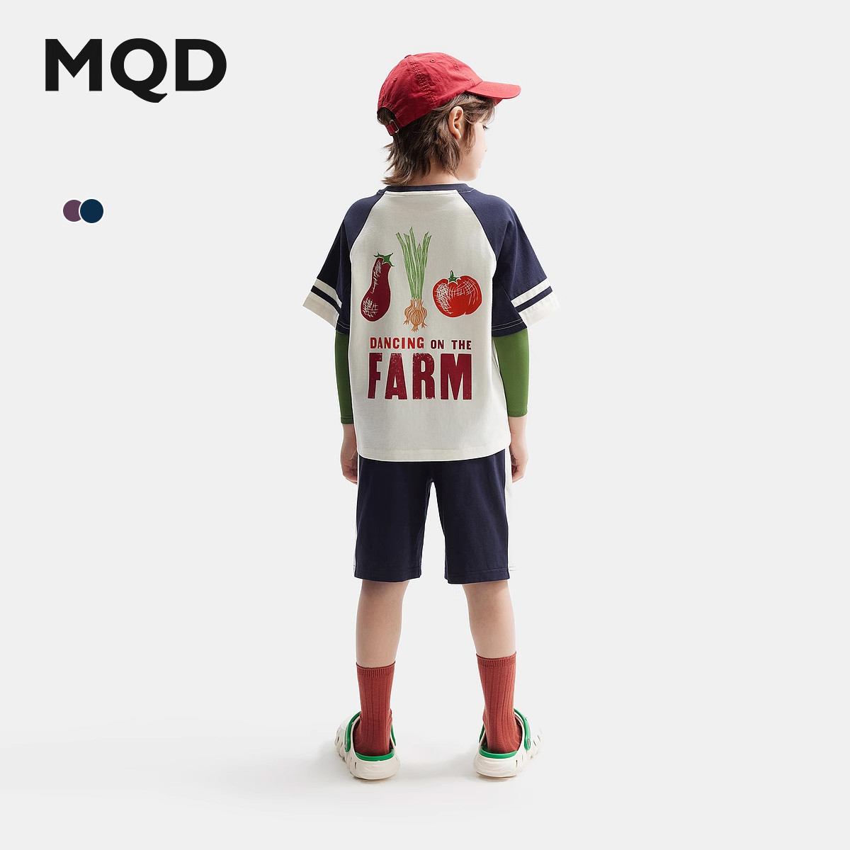 MQD童装男童套装夏季新款休闲撞色插肩袖T恤短裤儿童两件套潮,童装/婴儿装/亲子装,套装,淘宝优惠券,粉丝福利购,淘宝优惠卷