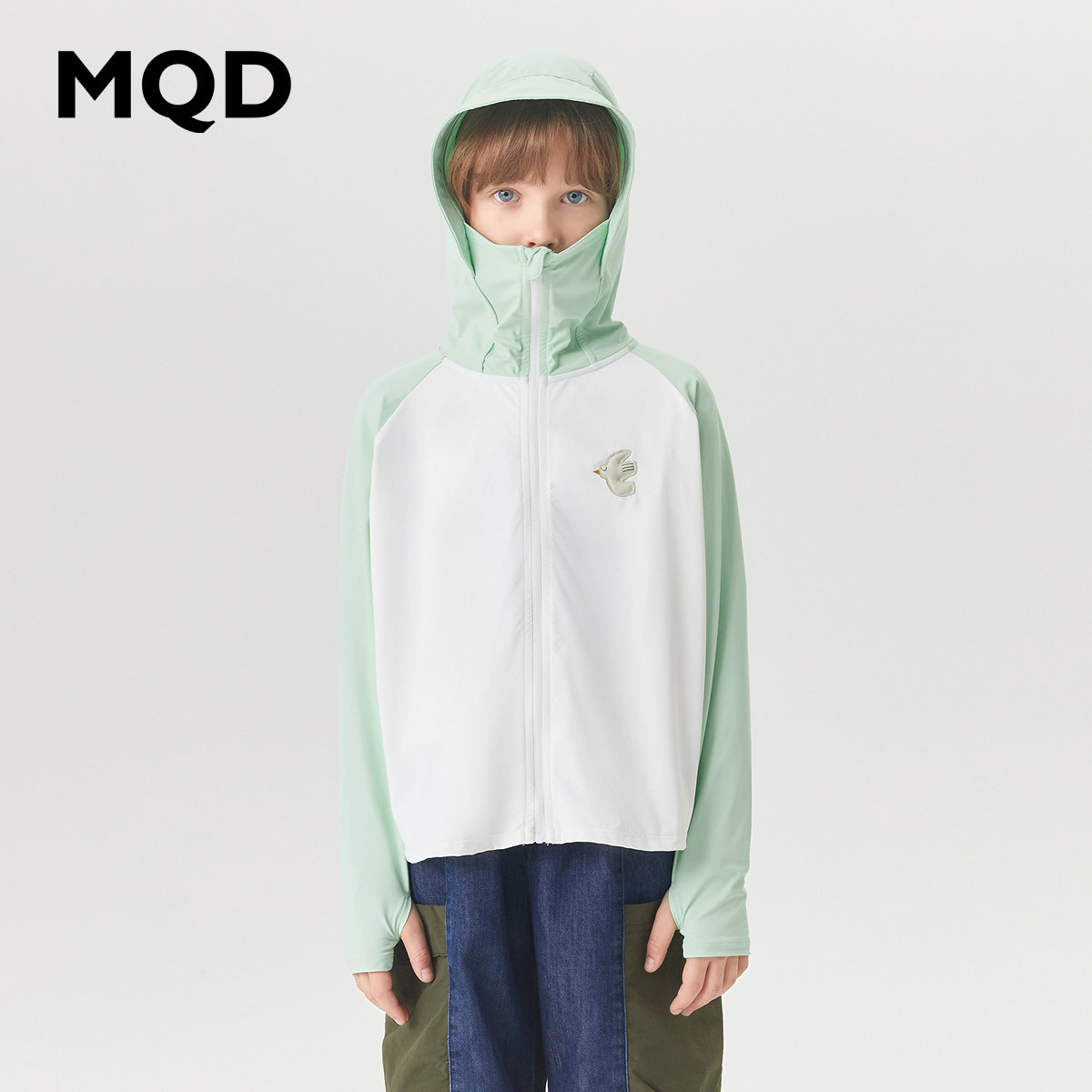 50连帽MQD男大童PF排汗吸湿防晒