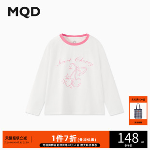 MQD女大童秋季 T恤 新品 学院风卡通甜美基础内搭长袖