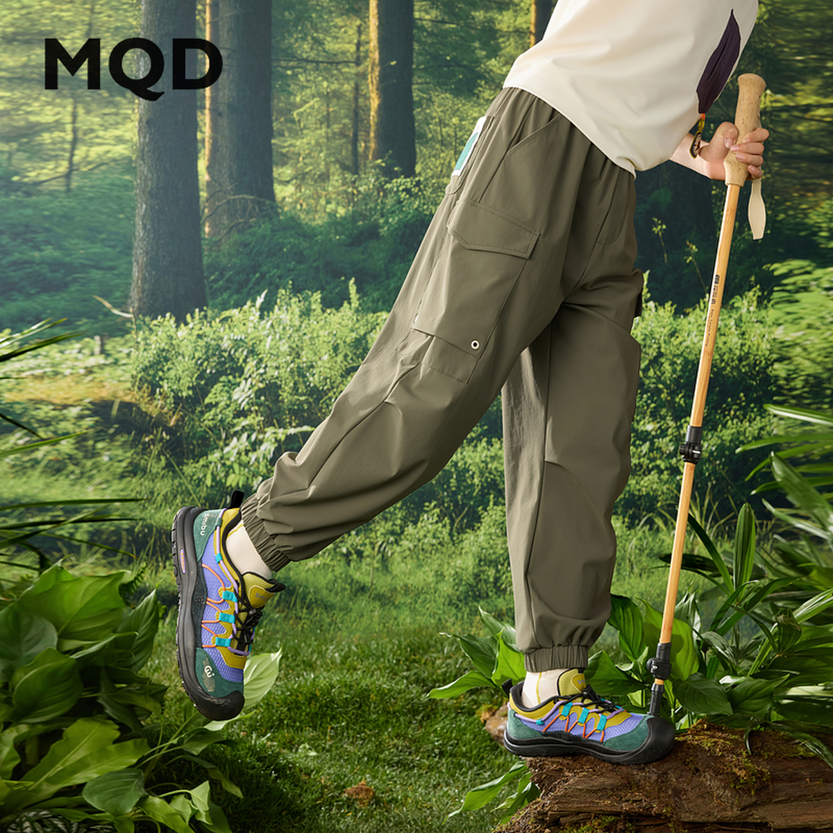 男女同款夏季新品学院风潮酷休闲运动跑步健身卫裤防蚊裤针织裤