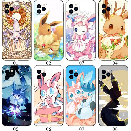 月亮太阳仙子伊布 适用iPhone苹果 15/X/13 Pro/12 mini/11/Plus/XS/XR/14 Max/8/7/6/5/红米Note 12/手机壳