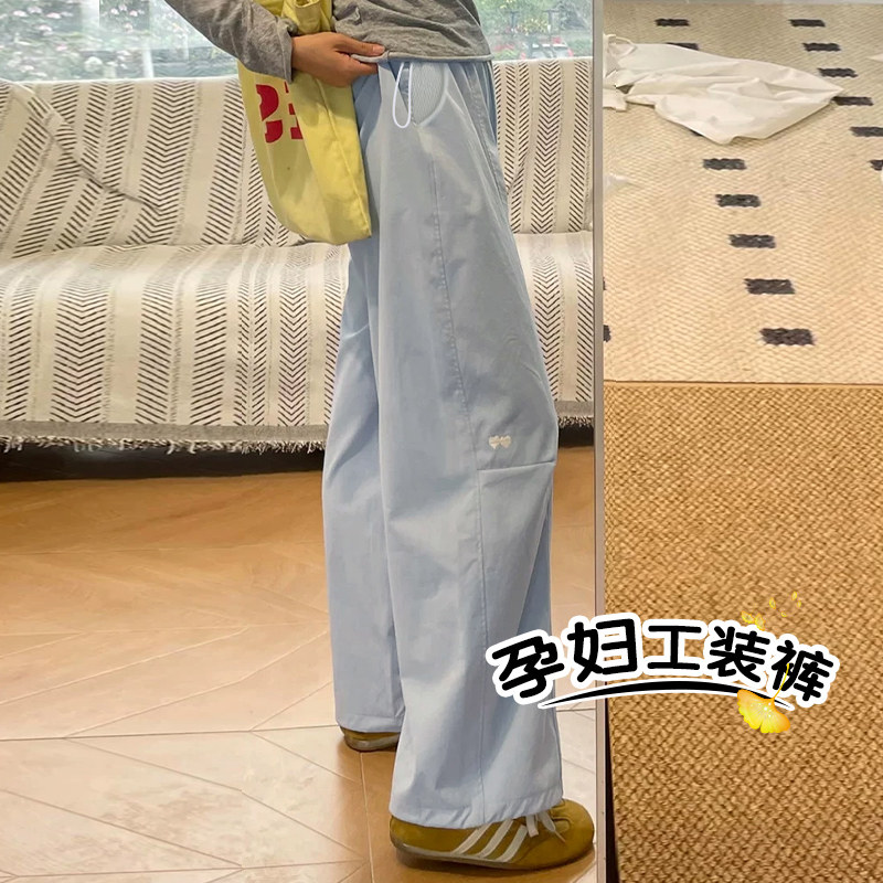 孕妇裤子夏季薄款外穿休闲工装裤图片