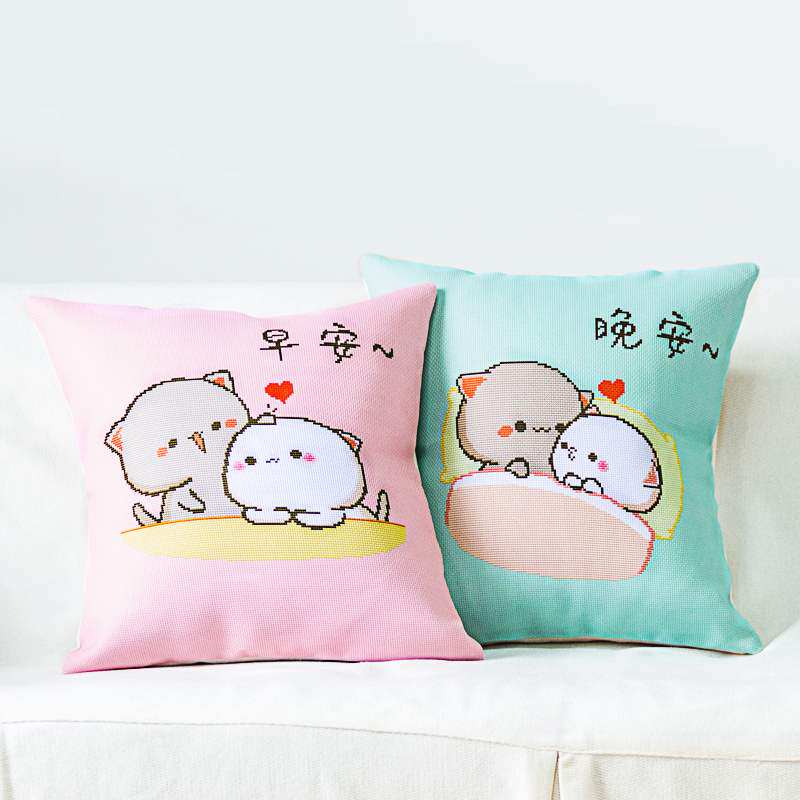 The car Pillows Decoration Rear Window a pair Cross stitch lovers series love Car Decoration ornament Backrest padin the Home Fabric , Stitch &amp; Tools Accessories , Cross Stitch Kit  category - from Buy2taobao.com to provide professional Taobao agent buy service