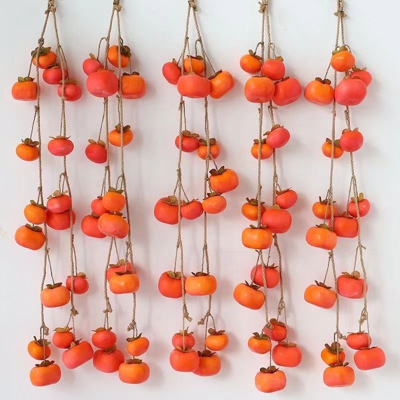 仿真柿子串如意挂件室内