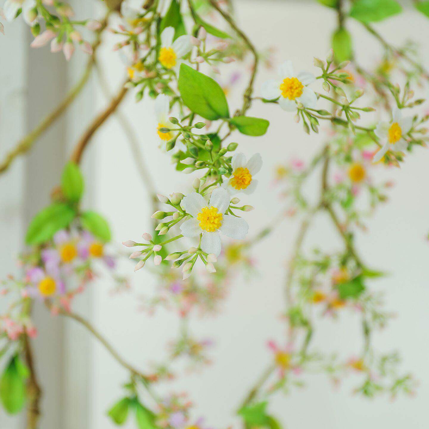 中国风海棠花藤枝仿真花枝干花花束轻奢高端花艺客厅假花桌面装饰