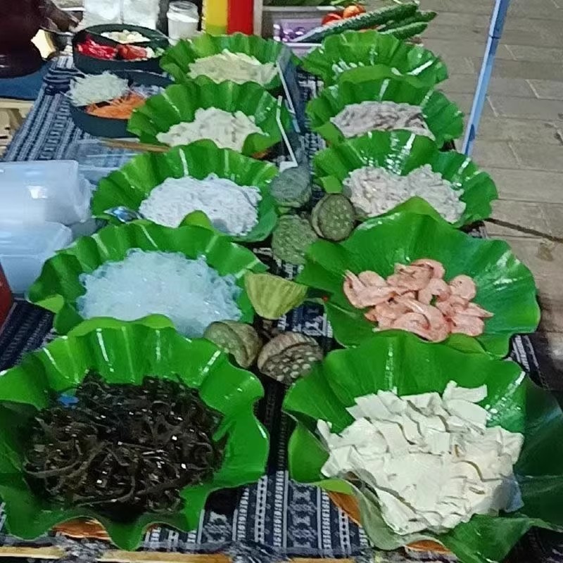 仿真叶子荷叶烧烤店摆盘海鲜串串刺身水果垫底寿司餐厅大绿叶单片