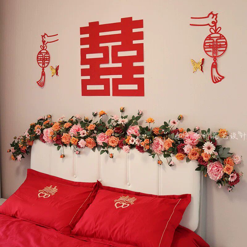 仿真藤蔓条花藤遮丑装饰假花长条管遮挡遮丑垂吊塑料缠绕玫瑰花藤