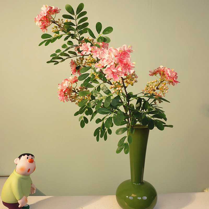 .家用新款仿真含笑花假花花束桌面插花摆件客厅家居场景装饰绢花