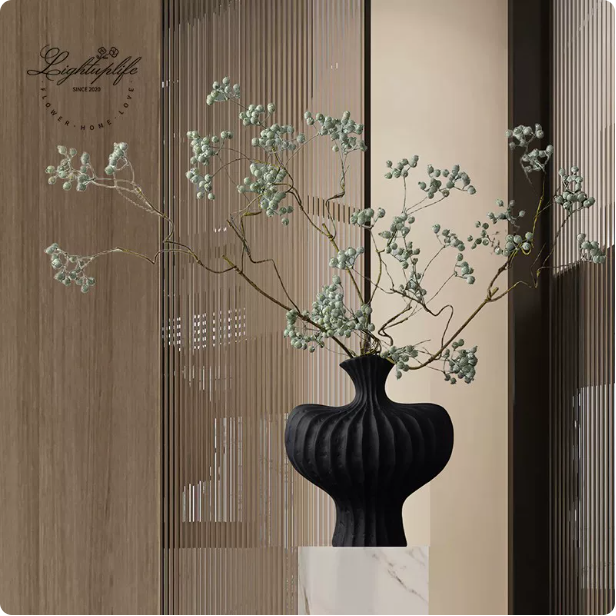 长条仿真花枝马桑果干花植物浆果绿植ins风客厅摆件餐桌高级装饰