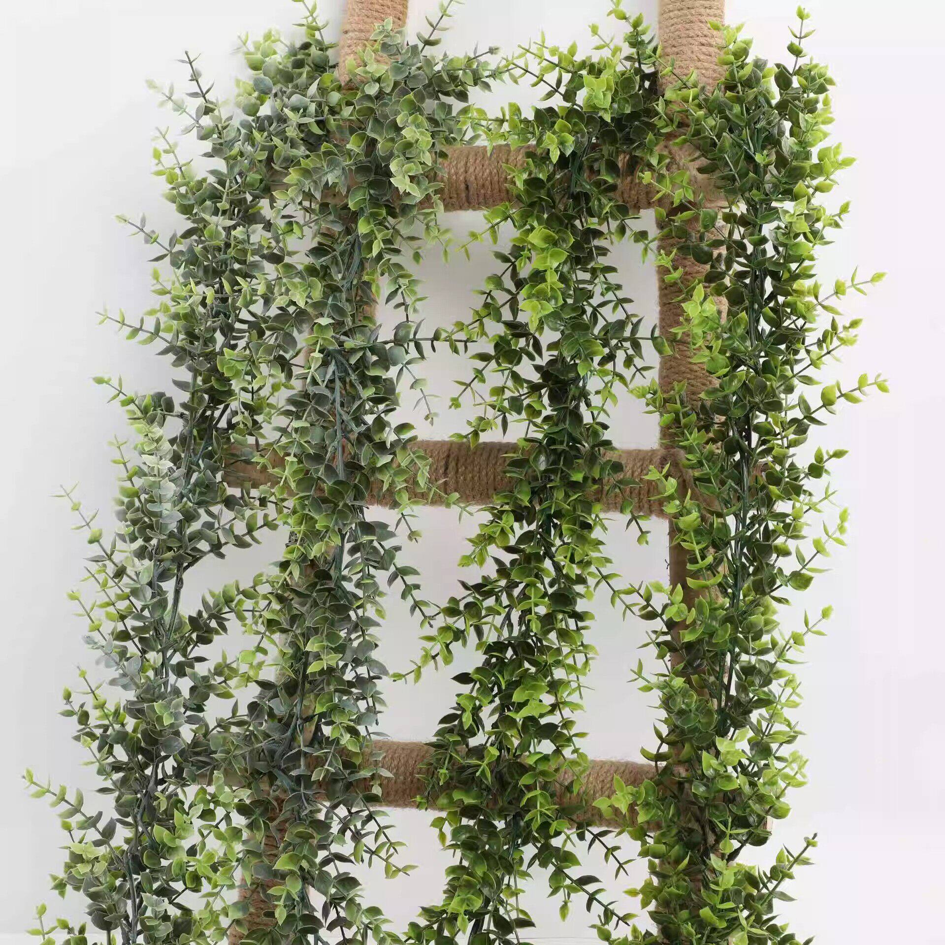 仿真尤加利藤条墙面遮丑燃气空调管装饰美化遮挡藤蔓绿植高级感道