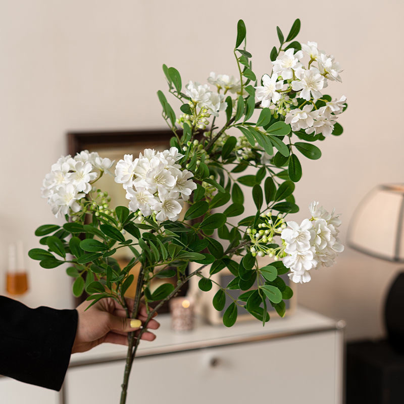 中式家居仿真含笑花绢花假花餐桌插花摆设玄关台面装饰仿真花道具