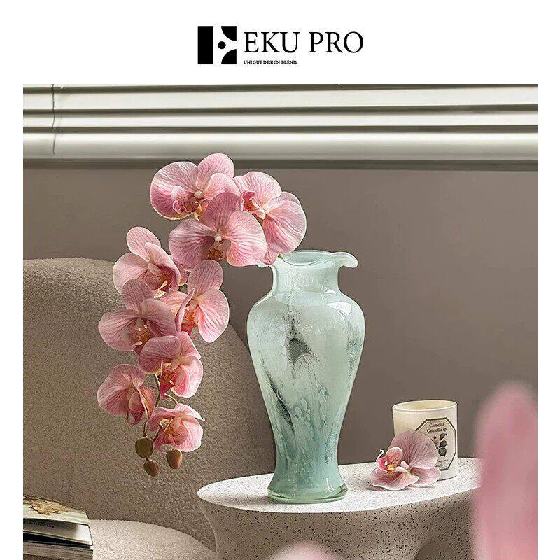 .逼真仿真蝴蝶兰单支花 客厅玄关插花酒店宴会场景装饰假花摆件
