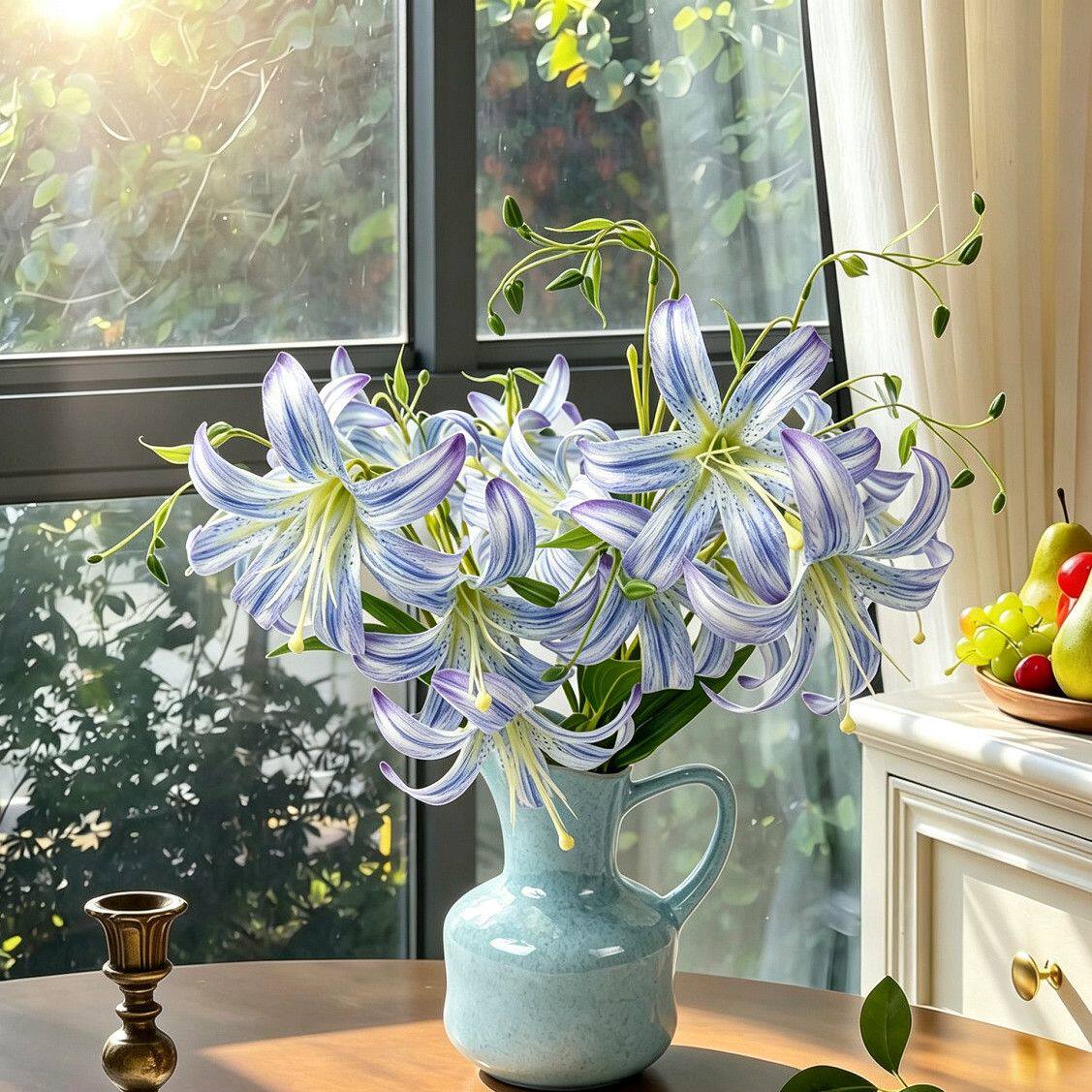 百合花仿真花假花摆设高级感逼真客厅餐桌装饰品插花花束摆件花艺