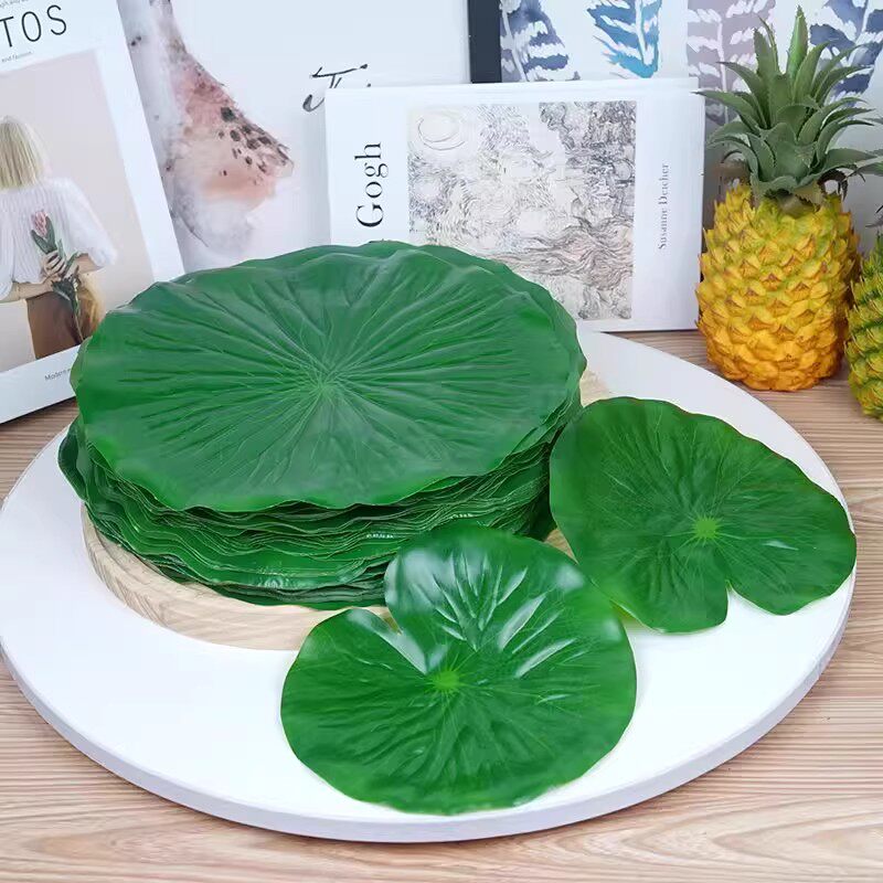 仿真荷叶假荷叶菜品摆盘芭蕉叶烧烤食材垫底绿叶水果盘铺垫大叶子
