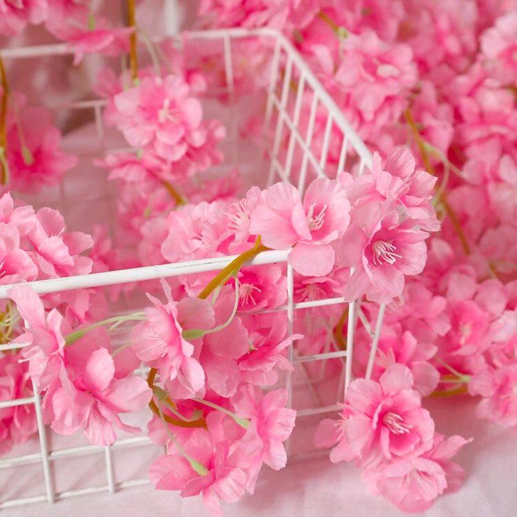 仿真樱花藤条塑料假花藤蔓室内包下水管道空调管消防装饰遮挡美化