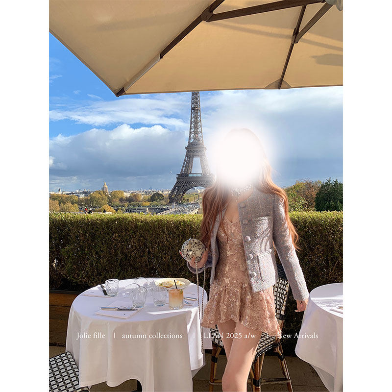 [Paris，Paris]复古亮片连衣裙女性感辣妹风气质显瘦短裙2025秋季