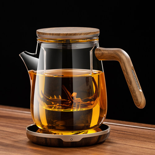 顶壶玻璃泡茶杯茶水分离三件杯