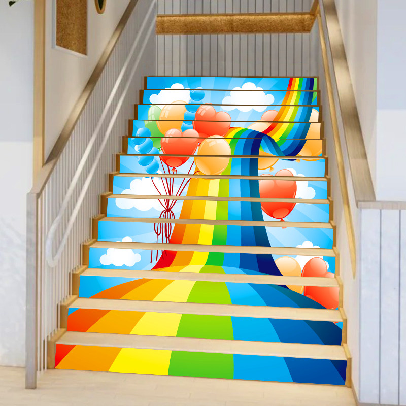 幼儿园开学季楼梯贴台阶贴可爱创意卡通网红楼梯台阶装饰布置贴纸