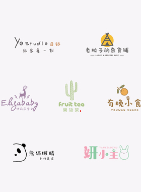 公司logo设计企业logo原创loge商标烤鱼店零食店超市喜糖店便利店