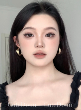 CuteDouu 爆改轻泰 有耳夹！高级感大气复古港风金属圈圈耳环耳饰