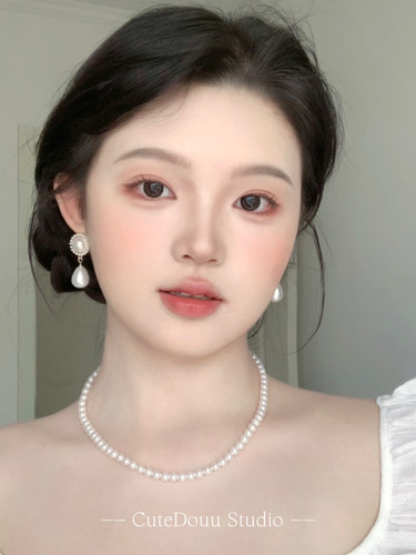 CuteDouu温蒂公主法式珍珠耳钉