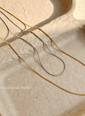 CuteDouu不掉色素链钛钢项链