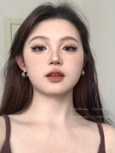 CuteDouu 实用主义 经典复古简约贵气三环耳钉 方圆脸显脸小耳环