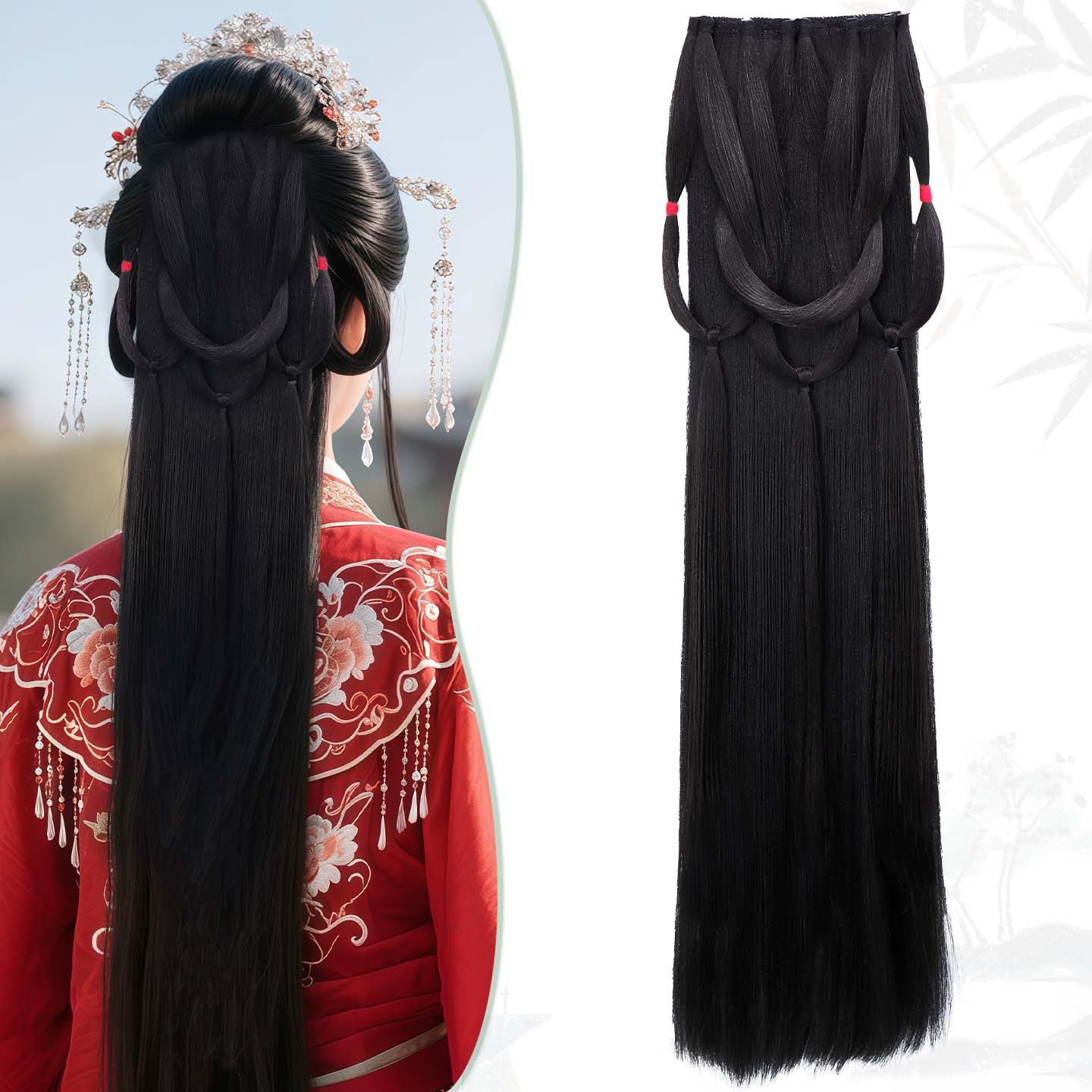 汉服假发古风战国袍假发包盘发发髻头饰古装魏晋风后脑勺垫发造型,美发护发/假发,演出假发,淘宝优惠券,粉丝福利购,淘宝优惠卷