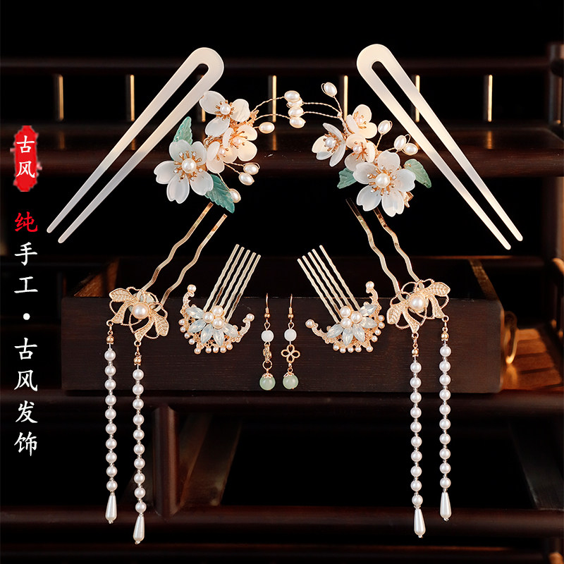 发饰套装合金琉璃清新甜美图片